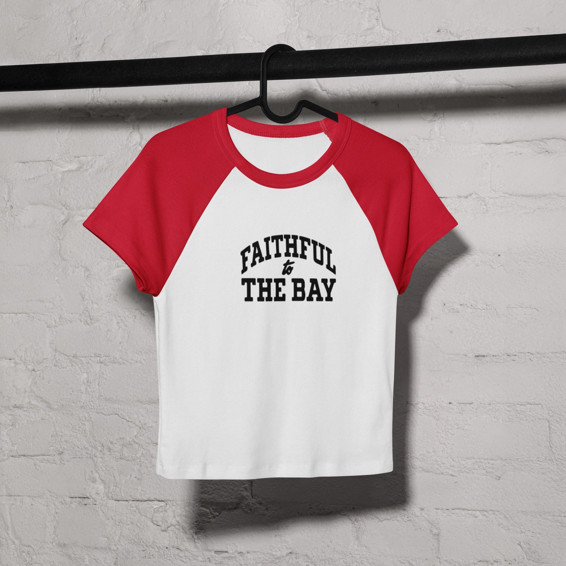 Women’s 49er faithful to the bay micro  baby tee The flirty crow