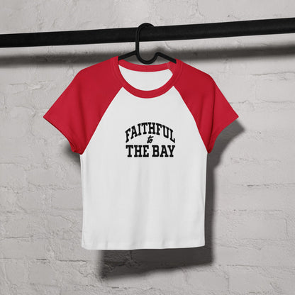 Women’s 49er faithful to the bay micro  baby tee The flirty crow